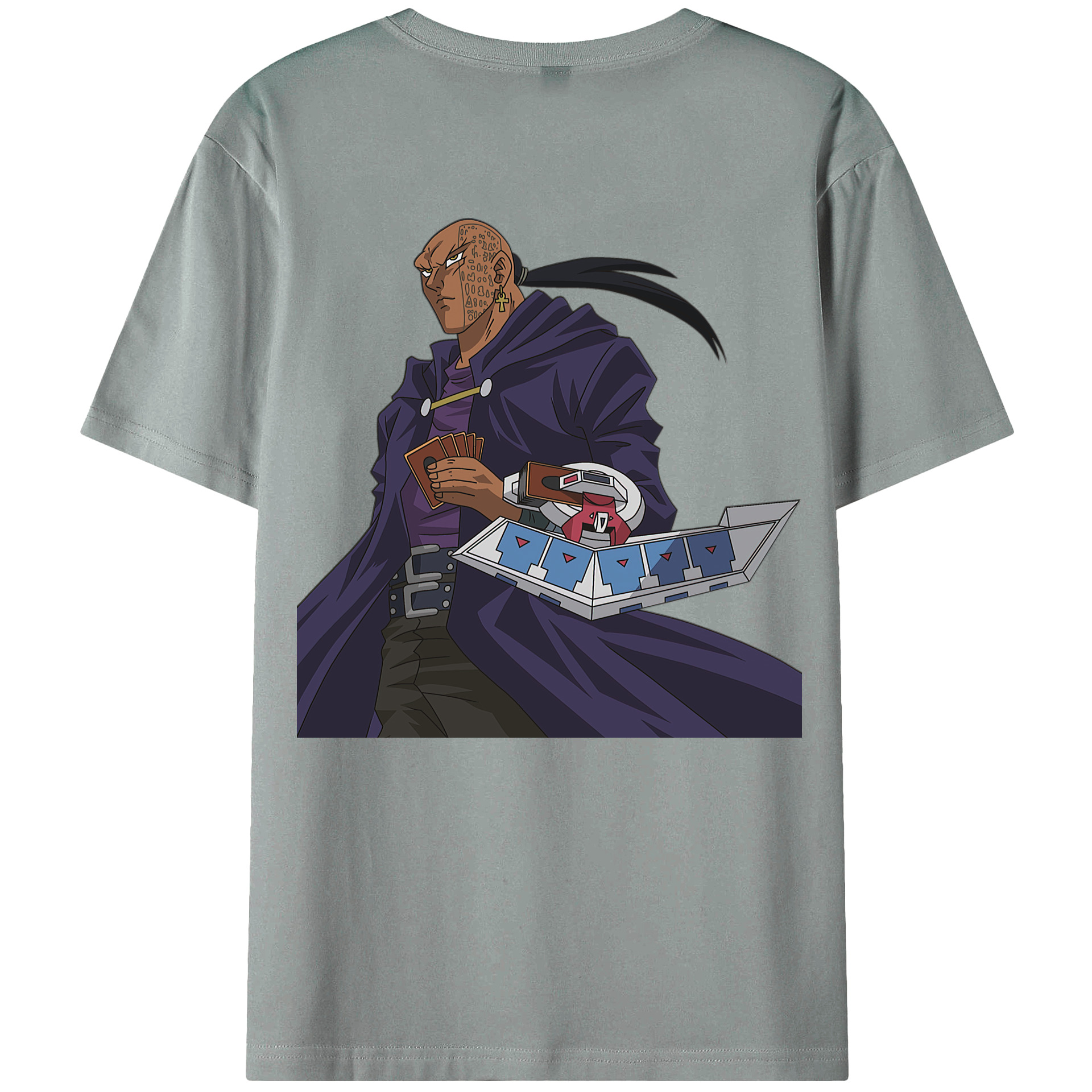 （画像用） 遊☆戯☆王 Yu-Gi-Oh! 綿100％ メンズ半袖Tシャツ（バックプリント） 通気性